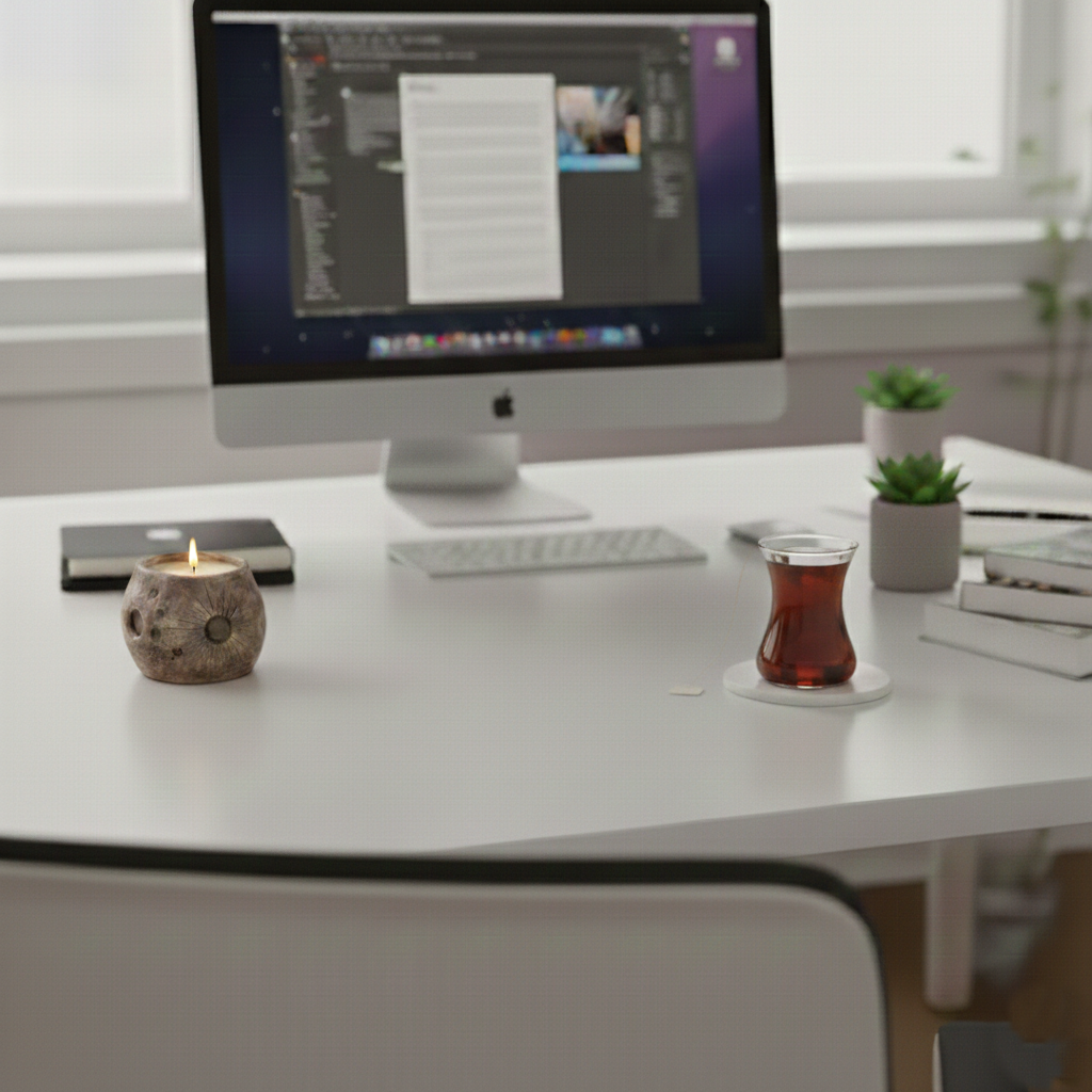 +40 Saat Yanma Süreli Macaron Vanilya Kokulu Mum - Parla Candle