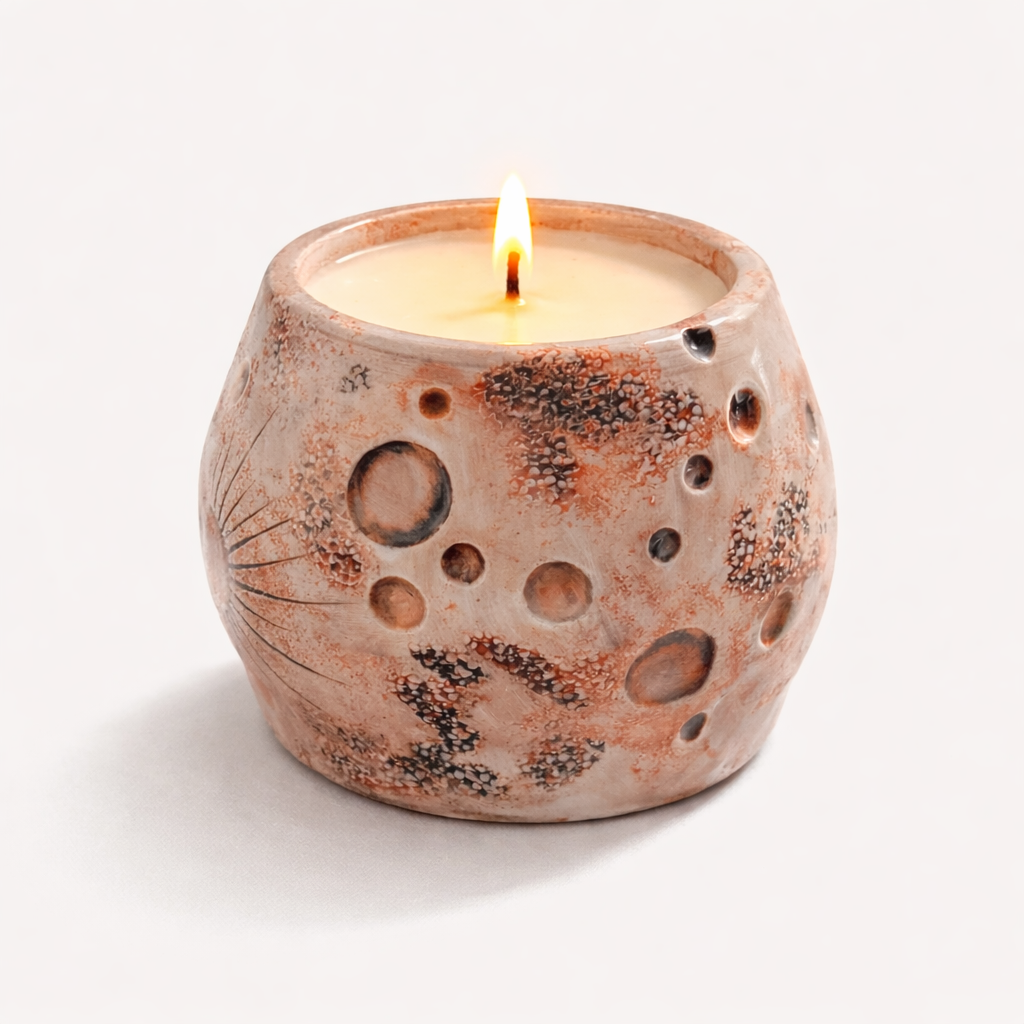 Portakal & Tarçın Kokulu Doğal Mum – +30 Saat Yanma Süresi | Parla Candle