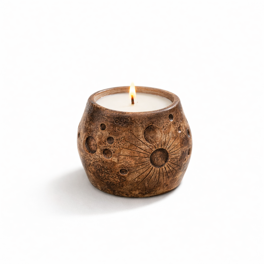 Sandal Ağacı Kokulu Doğal Mum – +40 Saat Yanma Süresi | Parla Candle